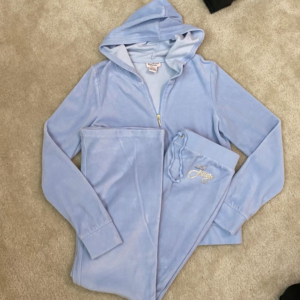Juicy Couture Tracksuit Matching Set (Pants & Jacket) in Icy Blue